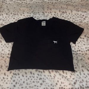 “VS PINK” cropped t shirt